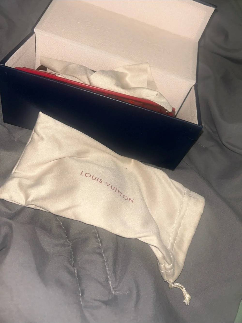 Louis Vuitton Glasses with Case, Bag & Cleaning Wipe